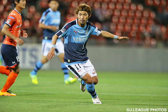 この試合最多4本のシュートを放った松浦 拓弥（磐田）【ＹＮＣ GS 第5節 大宮vs磐田】