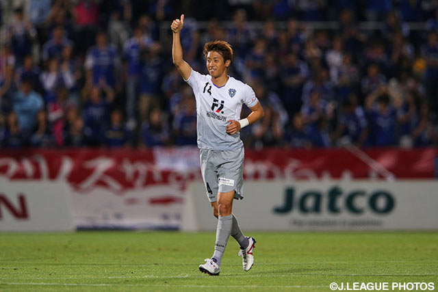 今季初得点となる先制ゴールを決めた平井 将生（福岡）【ＹＮＣ GS 第5節 横浜FMvs福岡】