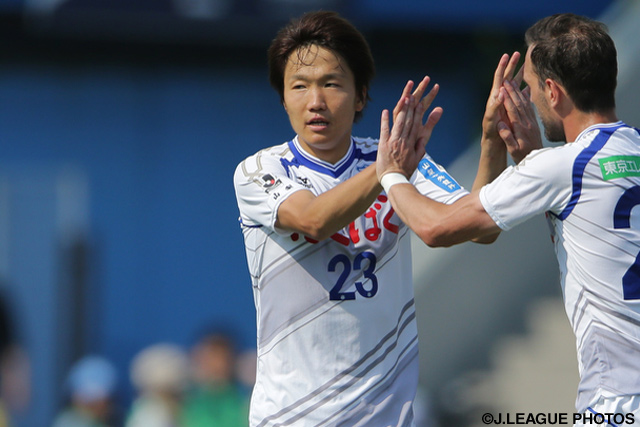 稲垣 祥の今季3点目で1点を返した甲府【明治安田Ｊ１ 1st 第13節 磐田vs甲府】