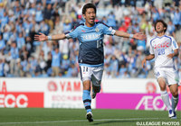 83分に貴重な追加点を挙げた松浦 拓弥(磐田)【明治安田Ｊ１ 1st 第13節 磐田vs甲府】