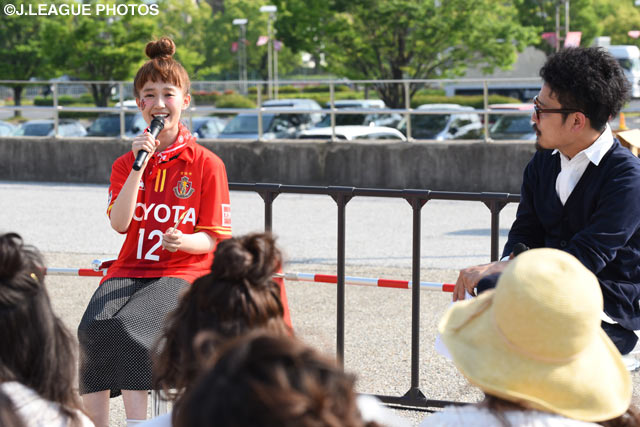 人気ファッション誌merから柴田紗希さんが来場！【明治安田Ｊ１ 1st 第13節 名古屋vs鹿島】