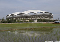 試合が行われるデンカビッグスワンスタジアム【明治安田Ｊ１ 1st 第13節 新潟vs川崎Ｆ】