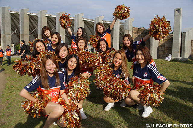 アルビレックスチアリーダーズ大集合！今日も勝利に向けてサポート！【明治安田Ｊ１ 1st 第13節 新潟vs川崎Ｆ】