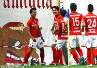 後半開始早々に豪快なミドルシュートを突き刺した田口 泰士（名古屋 #7）【明治安田Ｊ１ 1st 第13節 名古屋vs鹿島】