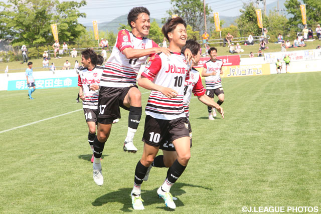 今季初ゴールを含む2ゴールで今季初勝利に貢献した谷村 憲一（盛岡）【明治安田Ｊ３ 第10節 盛岡vsYS横浜】