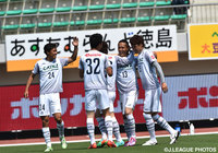 51分に左足で同点ゴールを決めた高橋 駿太（群馬）【明治安田Ｊ２ 第14節 徳島vs群馬】