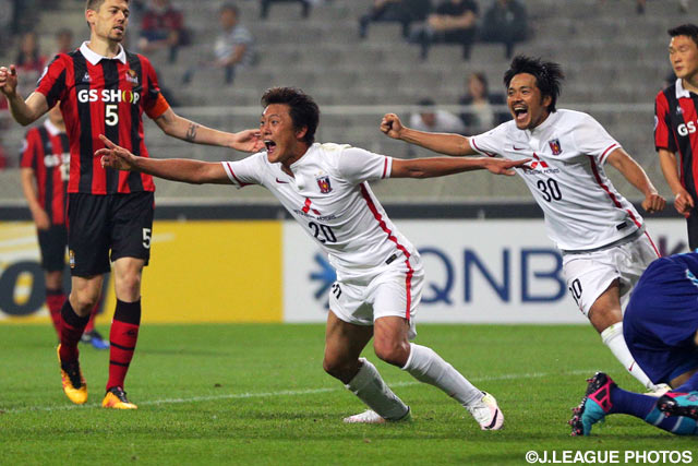 同点からわずか3分後に逆転ボレーを鮮やかに決めた李 忠成（浦和）【ＡＣＬ ラウンド16 第2戦 FCソウルvs浦和】