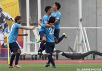 59分に西 弘則の今季初得点で先制した讃岐【明治安田Ｊ２ 第15節 讃岐vs水戸】