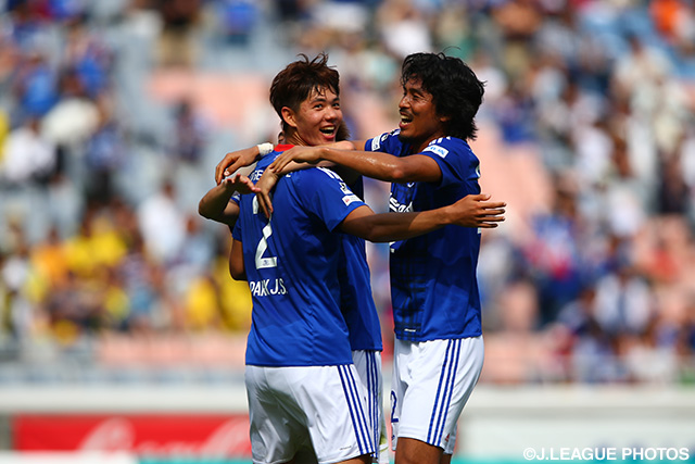 試合を決めるＪ初ゴールを決めたパク ジョンス （横浜FM） 【明治安田Ｊ１ 1st 第14節 横浜FMvs柏】