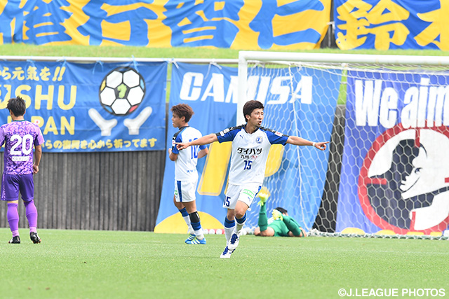 71分に貴重な追加点を決めた清本 拓己（大分）【明治安田Ｊ３ 第11節 藤枝vs大分】