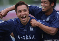 82分にリードを2点に広げる貴重なヘッドを決めた山田 裕也（鹿児島）【明治安田Ｊ３ 第11節 鹿児島vsＧ大23】