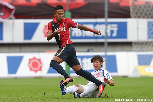 アグレッシブなプレーでチャンスに絡んだカイオ（鹿島）【明治安田Ｊ１ 1st 第14節 鹿島vs甲府】