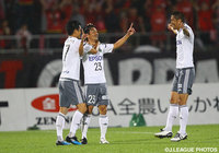 14分に左足で先制ゴールを決めた工藤 浩平（松本）【明治安田Ｊ２ 第15節 金沢vs松本】