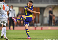 群馬のＪ２ホーム通算250得点目となる先制点を入れた高橋 駿太【明治安田Ｊ２ 第16節 群馬vs愛媛】