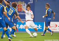 3試合ぶりの得点を狙った金 弘淵（福島）【明治安田Ｊ３ 第5節 大分vs福島】