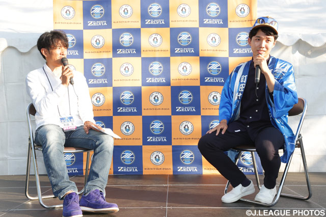 劇団マチダックス主宰の渡辺 裕太の激励トークライブが開催されました！【明治安田Ｊ２ 第17節 町田vs清水】