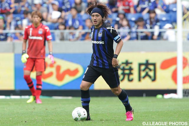 ゴールを決め、自身のJ1通算200試合出場達成に花を添えた岩下 敬輔（Ｇ大阪）【明治安田Ｊ１ 1st 第15節 Ｇ大阪vs湘南】