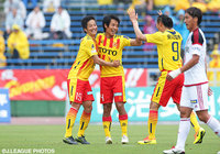 連敗を4で止める貴重な決勝点を決めた池元 友樹（北九州）【明治安田Ｊ２ 第18節 北九州vs金沢】