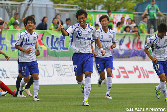 2試合連続の先制点を挙げた野田 裕喜（Ｇ大23）【明治安田Ｊ３ 第12節 鳥取vsＧ大23】