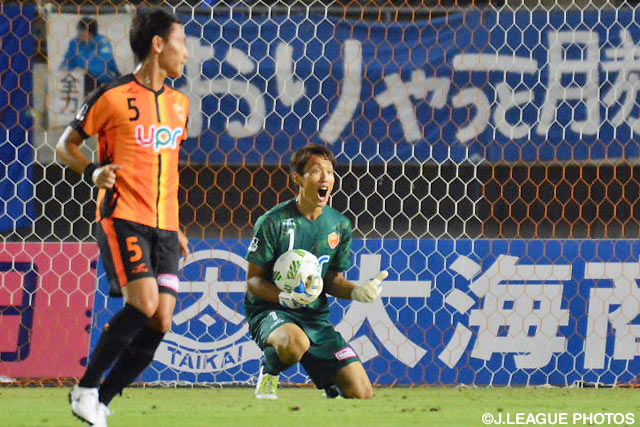 集中を切らさず8試合ぶりの無失点に貢献した一森 純（山口）【明治安田Ｊ２ 第19節 山口vs水戸】