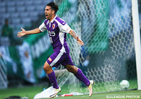 力強いドリブルで先制点を決めたエスクデロ 競飛王（京都）【明治安田Ｊ２ 第19節 東京Ｖvs京都】