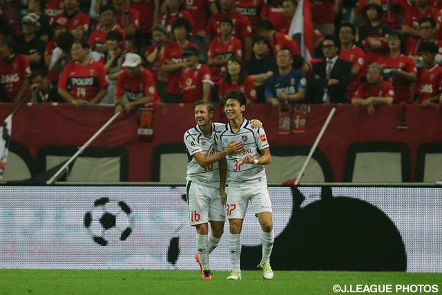 チームにとって久々の複数得点となる２点目のゴールを決めた橋本 拳人（FC東京）【明治安田Ｊ１ 1st 第13節 浦和vsFC東京】