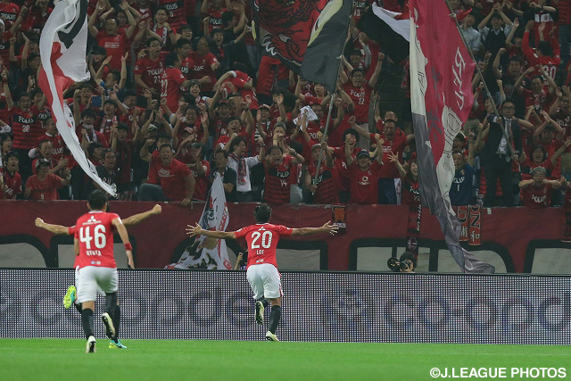 ２点差をひっくり返す決勝ゴールを決めた李 忠成（浦和）【明治安田Ｊ１ 1st 第13節 浦和vsFC東京】