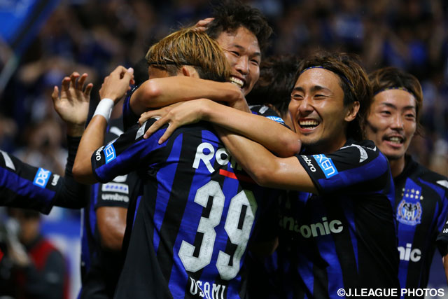 宇佐美 貴史のFKを頭で合わせ、ゴールを決めた金 正也（Ｇ大阪）【明治安田Ｊ１ 1st 第17節 Ｇ大阪vs名古屋】