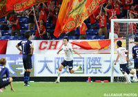 起死回生の同点ゴールを頭で決めた矢野 貴章（名古屋）【明治安田Ｊ１ 1st 第17節 Ｇ大阪vs名古屋】