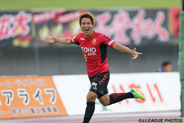 先制点を挙げ、3試合連続ゴールの樋口 寛規（福島）【明治安田Ｊ３ 第14節 福島vsＧ大23】