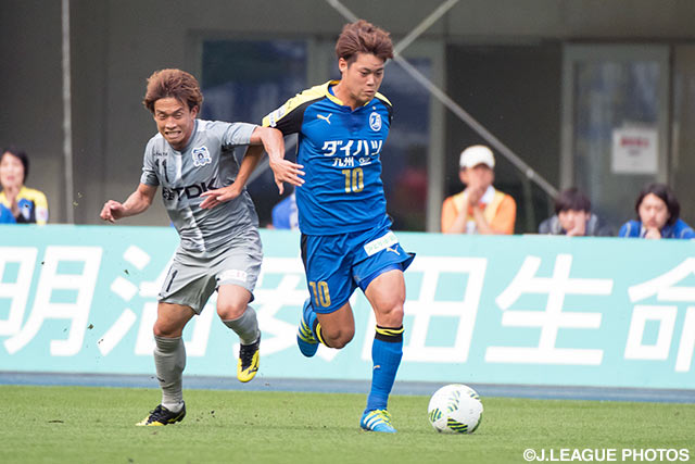 FKのキッカーを務め、決勝点をお膳立てした松本 昌也（大分）【明治安田Ｊ３ 第14節 大分vs秋田】