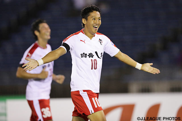 交代出場からわずか1分後に鋭い同点弾を突き刺した清武 功暉（熊本）【明治安田Ｊ２ 第8節 京都vs熊本】