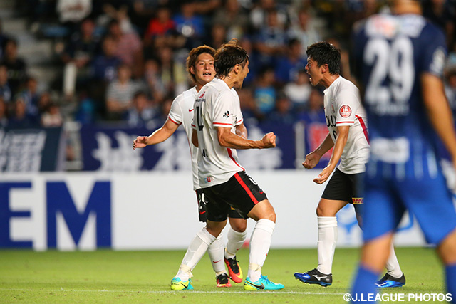 43分に同点ヘッドを決めた那須 大亮（浦和）【明治安田Ｊ１ 2nd 第1節 福岡vs浦和】