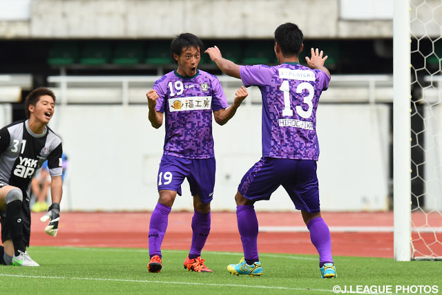 同点に追い付かれた2分後に勝越し点を決めた越智 亮介（藤枝）【明治安田Ｊ３ 第15節 藤枝vs富山】