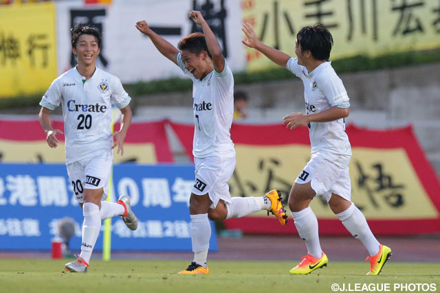 先制点を挙げた杉本 竜士（東京Ｖ）【明治安田Ｊ２ 第21節 北九州vs東京Ｖ】
