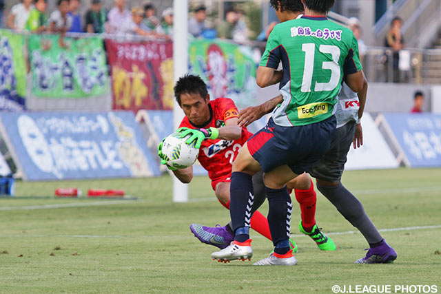 4試合ぶりの無失点に抑えた川口 能活（相模原）【明治安田Ｊ３ 第16節 鳥取vs相模原】
