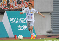 3試合連続ゴールを狙った原 一樹（北九州）【明治安田Ｊ２ 第22節 山口vs北九州】