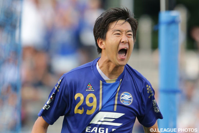 古巣対戦となる中島 裕希のクロスに合わせ、追加点を決めた森村 昂太【明治安田Ｊ２ 第22節 町田vs山形】