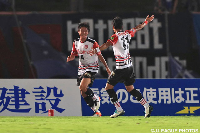 先制点となるＪリーグ初得点を決めた畑本 時央（盛岡）【明治安田Ｊ３ 第16節 富山vs盛岡】