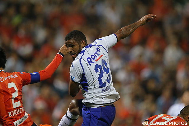 2試合連続のゴールを狙ったパトリック（Ｇ大阪）【明治安田Ｊ１ 2nd 第3節 大宮vsＧ大阪】