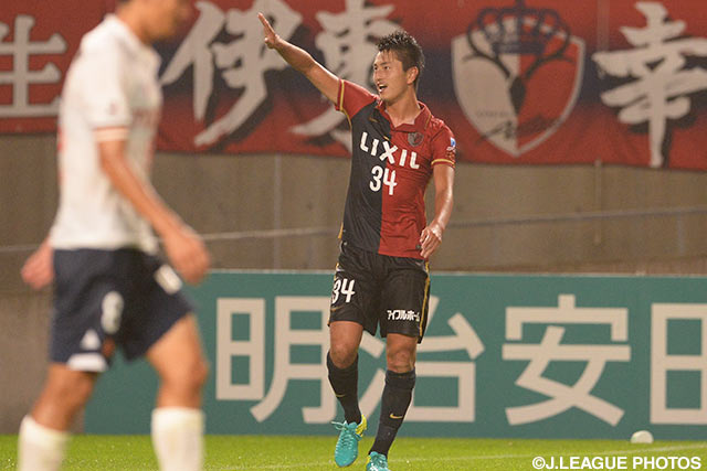 試合を決定づける3点目を決めた鈴木 優磨（鹿島）【明治安田Ｊ１ 2nd 第3節 鹿島vs名古屋】