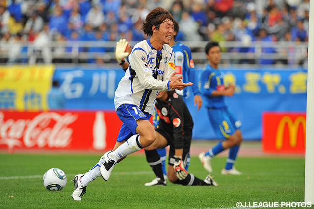2011年の山形戦でJリーグ初ゴール