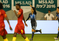 6月に行われたチャリティーマッチvsガーナ戦で2ゴール！【矢島 慎也：U-23日本代表】