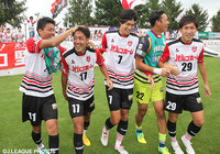 盛岡のＪ３通算100得点目となる貴重な決勝点を決めた梅内 和磨（#17）【明治安田Ｊ３ 第17節 盛岡vsＣ大23】