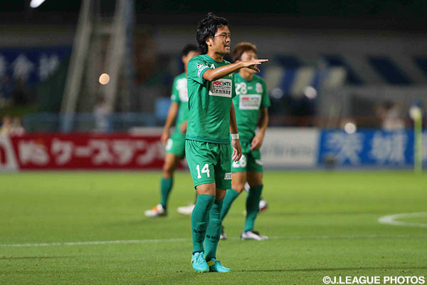 後半からピッチに送り出された風間 宏矢（岐阜）【明治安田Ｊ２ 第23節 水戸vs岐阜】