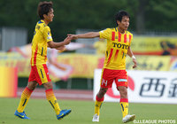 一矢報いるゴールを挙げた池元 友樹（北九州）【明治安田Ｊ２ 第23節 北九州vs松本】