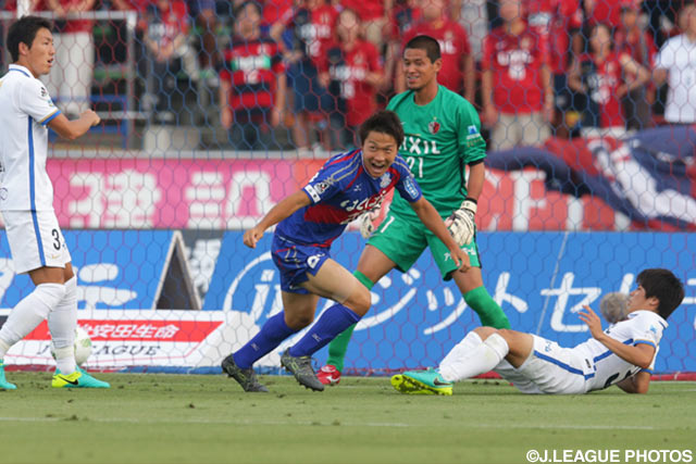 3分に稲垣 祥のゴールで幸先良く先制した甲府【明治安田Ｊ１ 2nd 第4節 甲府vs鹿島】