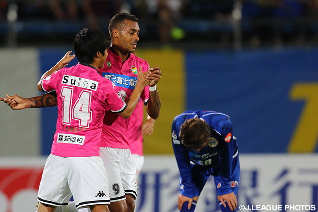 4試合ぶりとなる先制ゴールを決めたエウトン（千葉）【明治安田Ｊ２ 第24節 山形vs千葉】