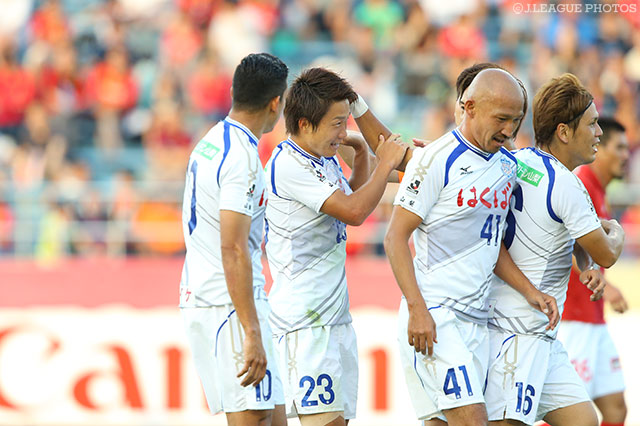 2試合連続の先制点を決めた稲垣 祥（甲府）【明治安田Ｊ１ 2nd 第5節 名古屋vs甲府】