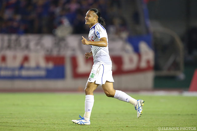 今季3得点目となる追加点を奪取した田中 佑昌（甲府）【明治安田Ｊ１ 2nd 第5節 名古屋vs甲府】